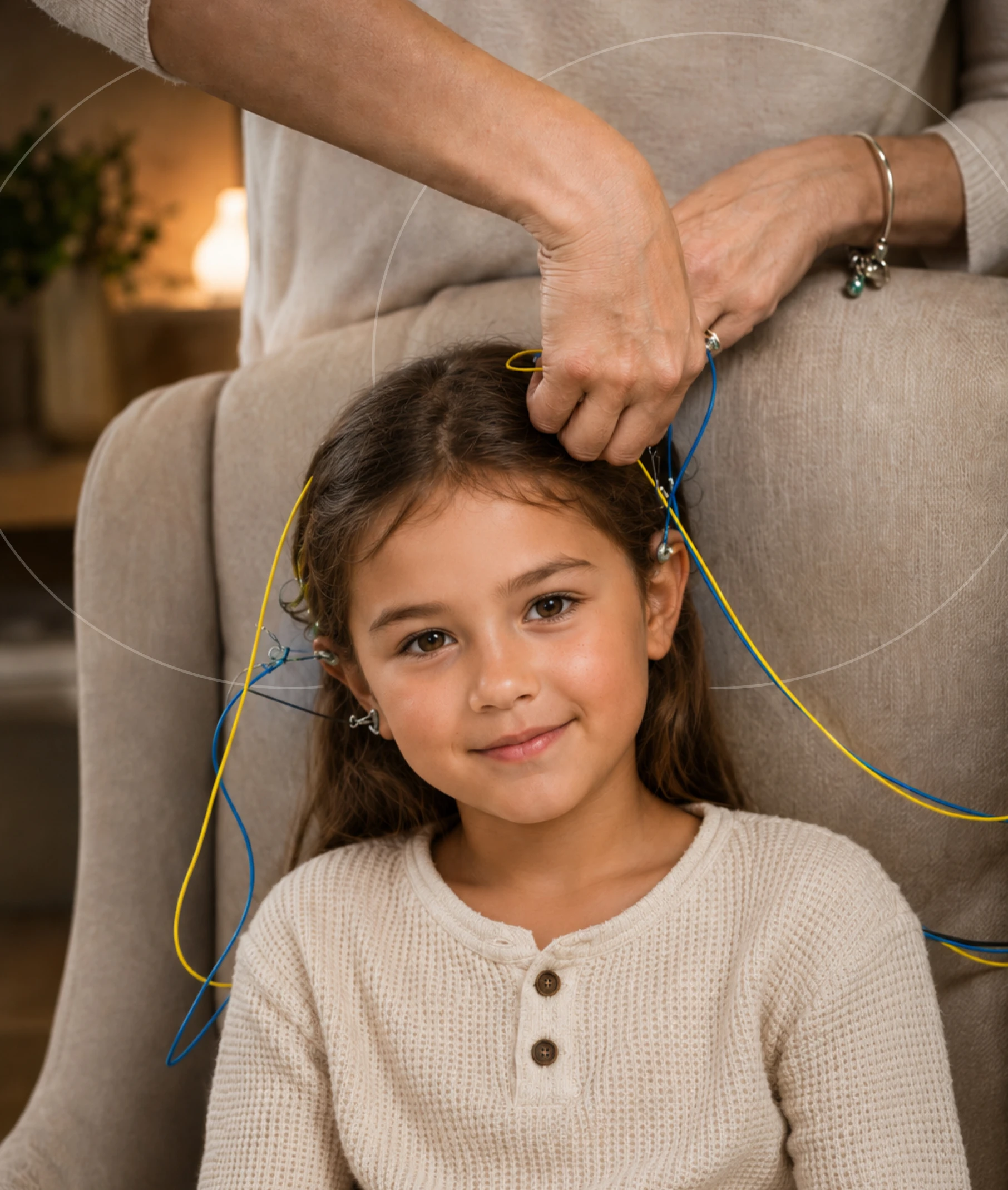 A man relaxing during a NeurOptimal® neurofeedback session with the system running